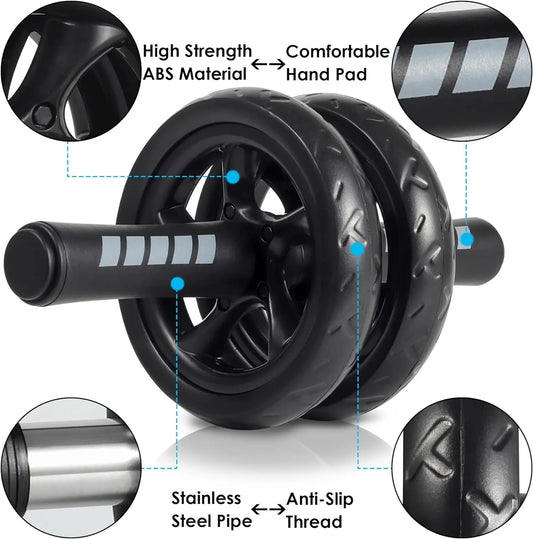 Ab Roller for Abdominal Exercise Machine, Abs Workout Equipment, Core Strengthening Trainer Fitness Belly Training, Entrainement