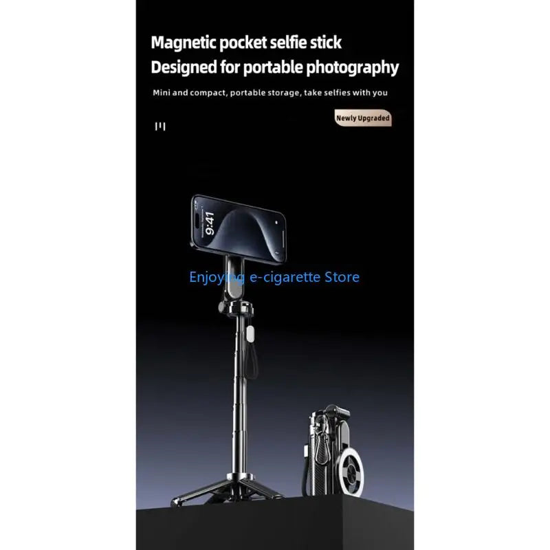 Phone Stand for Smartphones, Foldable 4-Leg Support with Extendable Arm and Moving Holder for Group Photos, Travel Video, and