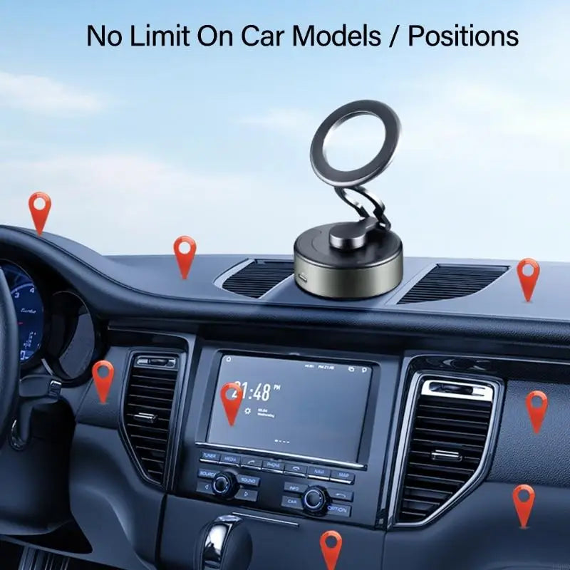 Car Smartphone Support Bracket with Vacuum Suctions for Navigation Handfree Call H8WD
