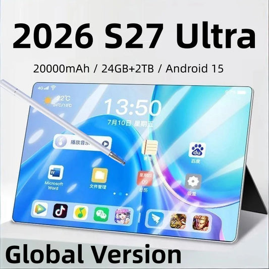 Original Tablet S27 Ultra 12 Inch 22GB RAM 2TB ROM tablet Android 15 Core Pad Tablet PC Phone Dual Wifi tablet android 태블릿
